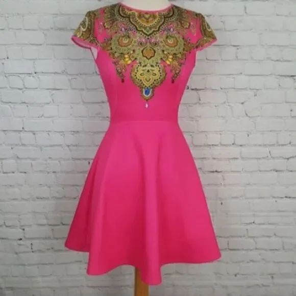 Ted Baker Size 1 Marliza Fit Flare Mini Dress Bright Pink Jewel Chain Print  Bold is available for purchase on au PAY Market - Imported Goods Online  Store Co.Ltd. | au PAY